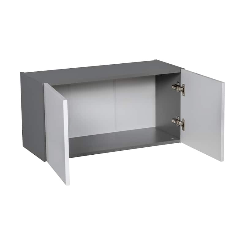 36" x 18" x 24" Wall Cabinet-Double Door-Grey - 36 x 18 x 23 3/8