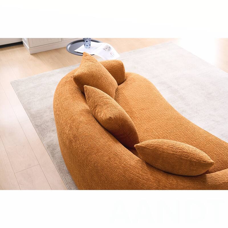 Chenille Fabric Loveseat Sofa