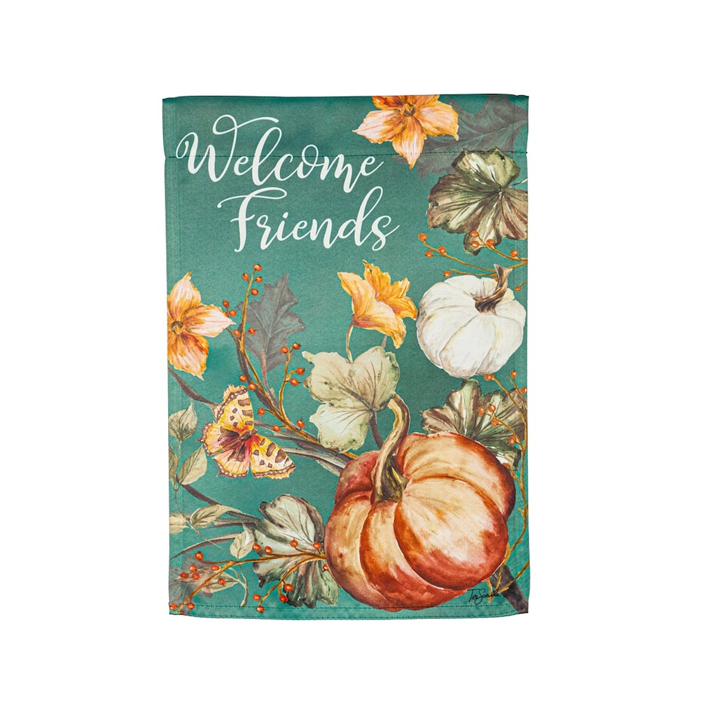 Autumn Vines Garden Suede Flag