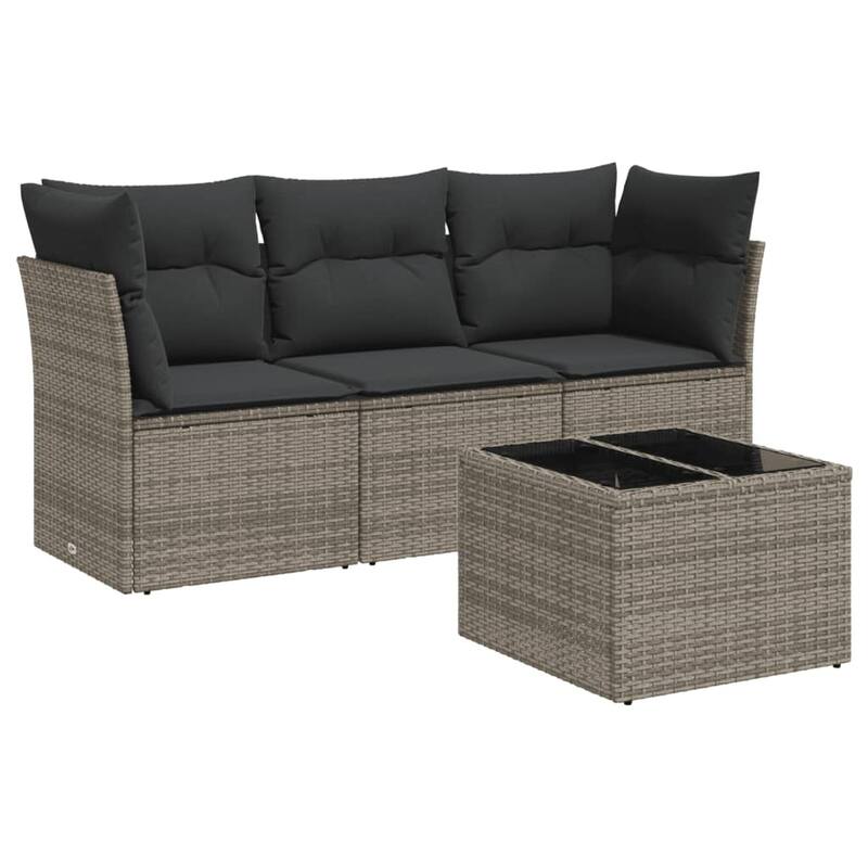 vidaXL Garden Sofa Set Grey PE rattan Medium Modular Garden Sofa Set - 21.7 x 21.7 x 14.6