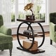 preview thumbnail 10 of 29, 3 Tiers End Table, Wood Side Table for Living Room, Slim Nightstand 1 Pc - Brown