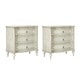 preview thumbnail 23 of 27, HULALA HOME Alois Traditional 3-Drawer End Table with Built-in Charging Station and Solid Wood Spindle Legs Set of 2