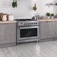 preview thumbnail 2 of 13, Cosmo 36 in. 3.8 cu. ft. Single Oven Dual Fuel Range with 8 Function Convection Oven in Stainless Steel
