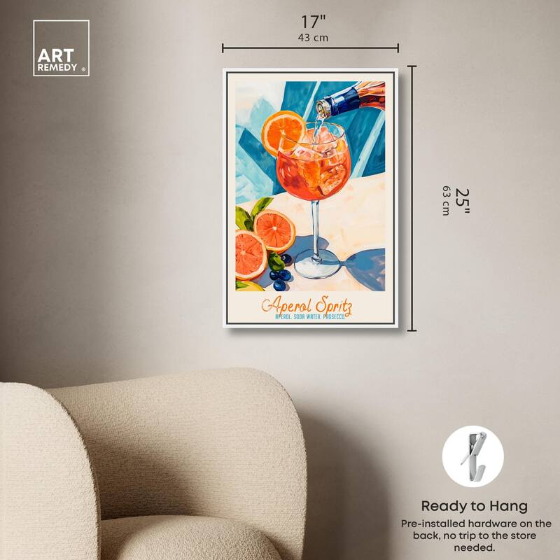 Aperol Spritz Recipe Poster Canvas by Art Remedy