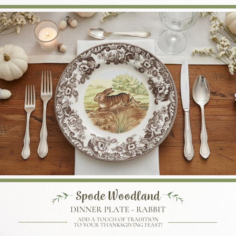 Spode Woodland Dinner Plate Animal Motifs