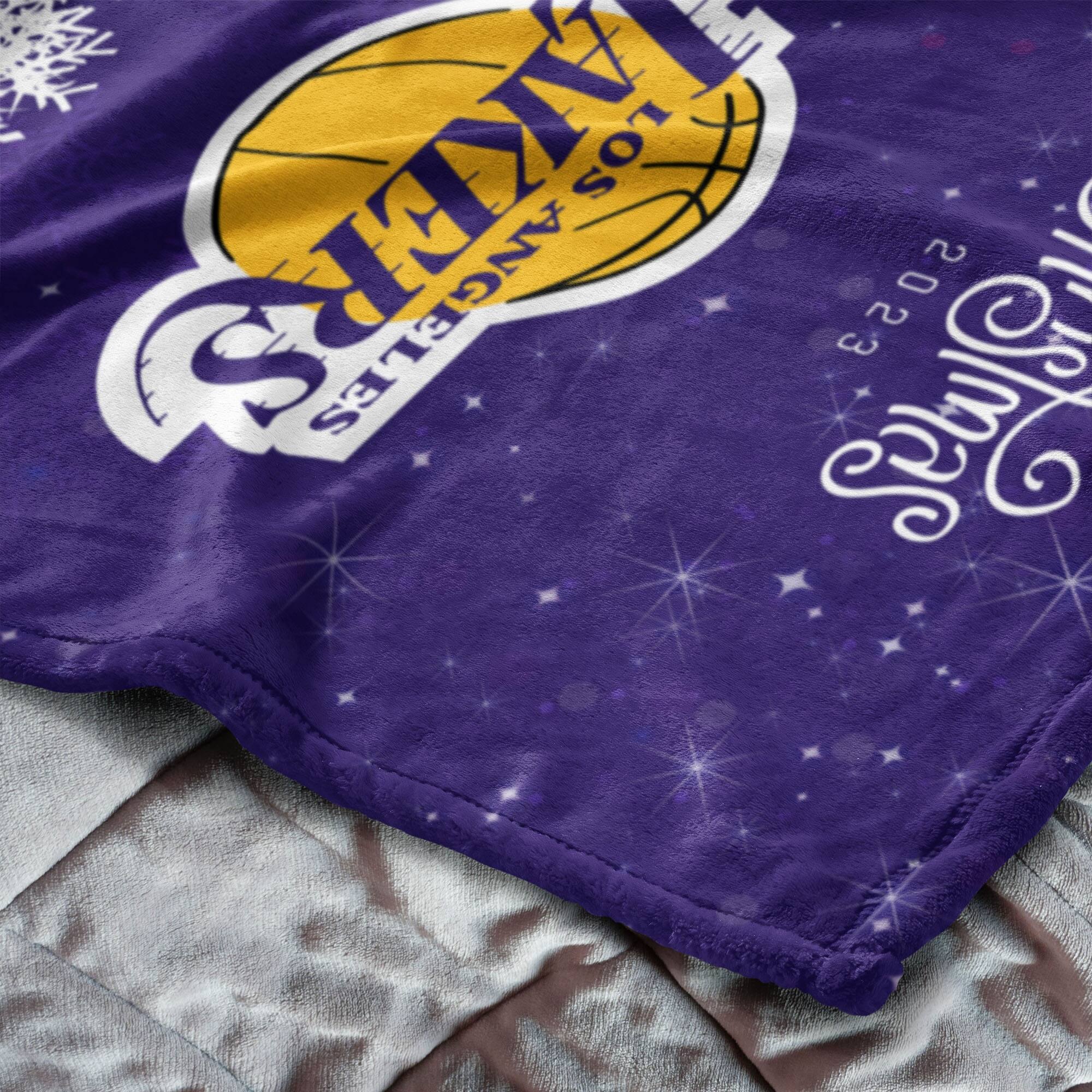 NBA Christmas 2023 Lakers Silk Touch Throw Bed Bath & Beyond 39896779