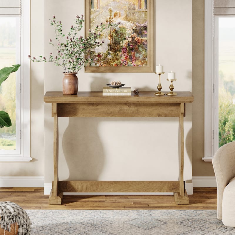 51 Inches Narrow Wooden Console Table for Entryway