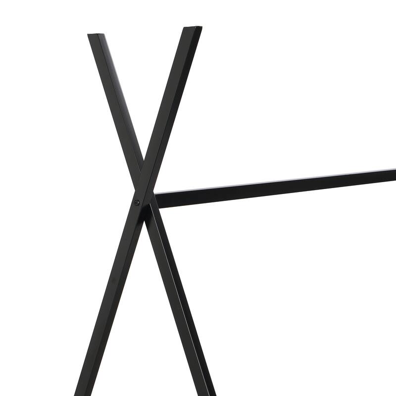 Twin Metal House Bed Frame with Triangle Structure, X-Shaped Safety Rails, and Wood Slats - Perfect for Kids