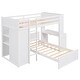 preview thumbnail 9 of 57, Contemporary Twin size Loft Bed with a Stand-alone bed, Shelves, Desk and Wardrobe, Health and Comfort, Maximized Space, White
