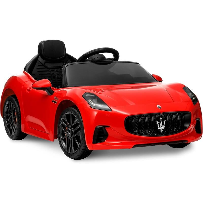 Ride On Car Licensed Maserati GranCabrio, 12V Powered Motorized Car for Children with Remote Control - Red