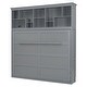 preview thumbnail 20 of 28, Murphy Bed Wall Bed with Top Shelves & USB