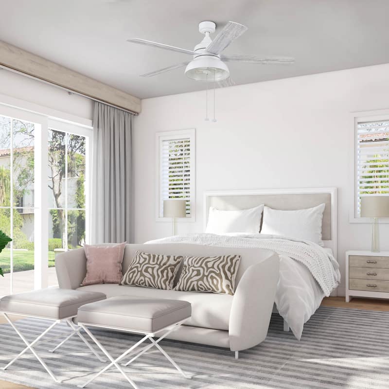 52" Prominence Home Brightondale Indoor/Outdoor Industrial Farmhouse Ceiling Fan, Damp Rated