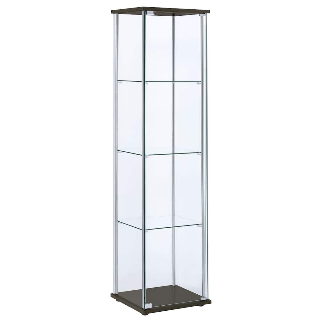 Bellatrix 4-shelf Clear Glass Curio Cabinet