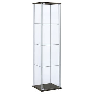 Bellatrix 4-shelf Clear Glass Curio Cabinet