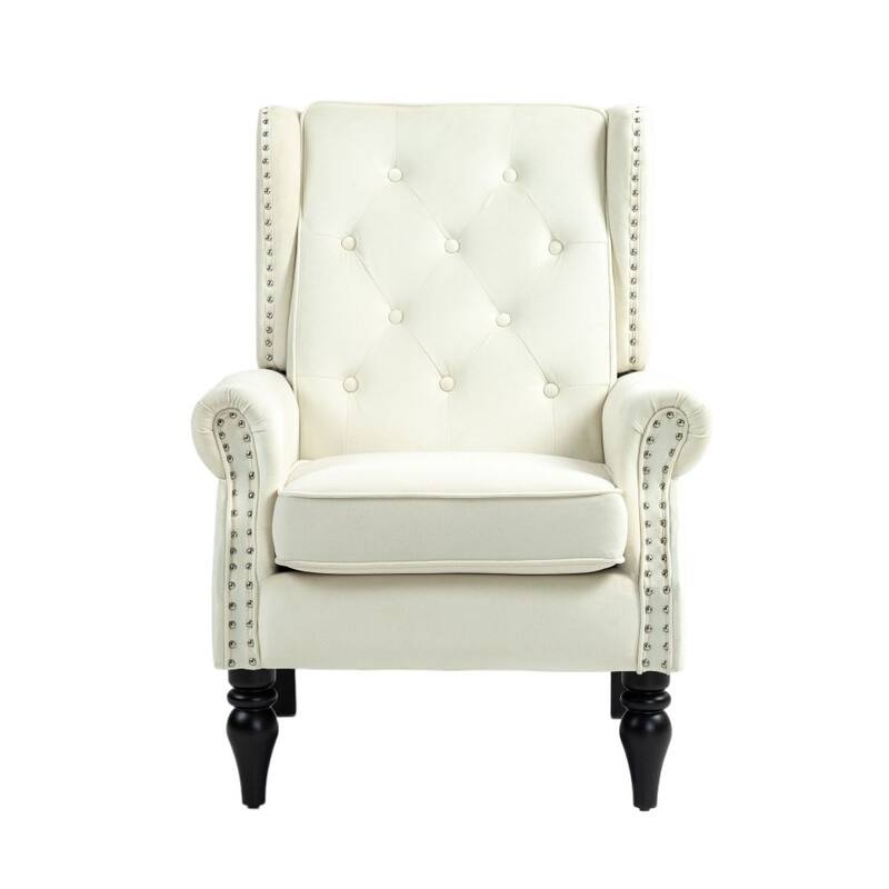 Modern Accent Chair with Sturdy Wood Legs