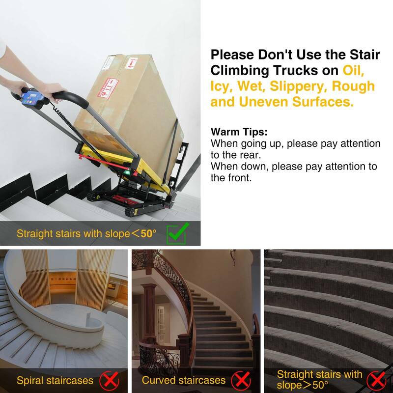 Electric Stair Climbing Dolly Electric Stair Climbing Hand Trucks 441-880lb Capacity