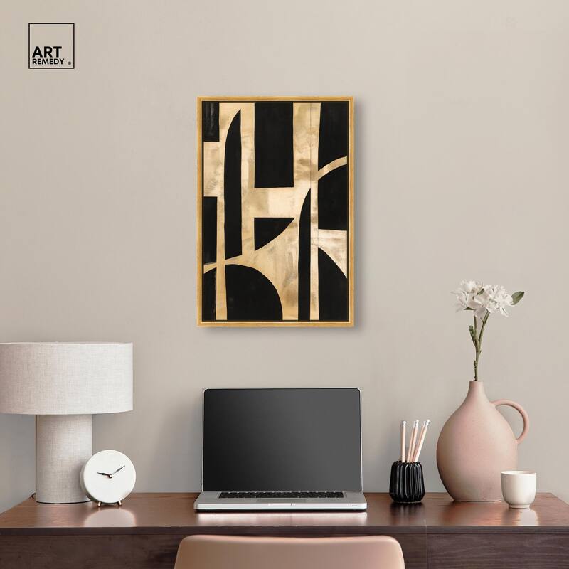 Noir and Gold II Canvas by Art Remedy