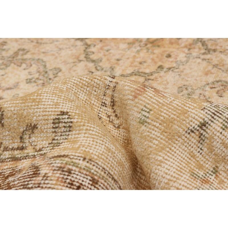 ECARPETGALLERY Hand-knotted Antalya Vintage Beige Wool Rug - 5'9 x 8'6