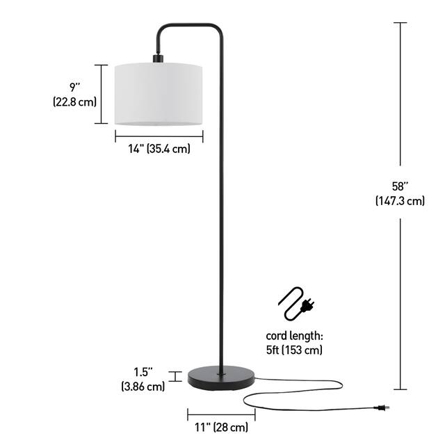 Barden 58" Floor Lamp with Linen Shade