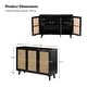 preview thumbnail 55 of 55, Filippo Traditional Rattan 3-Door Sideboard Cabinet by HULALA HOME