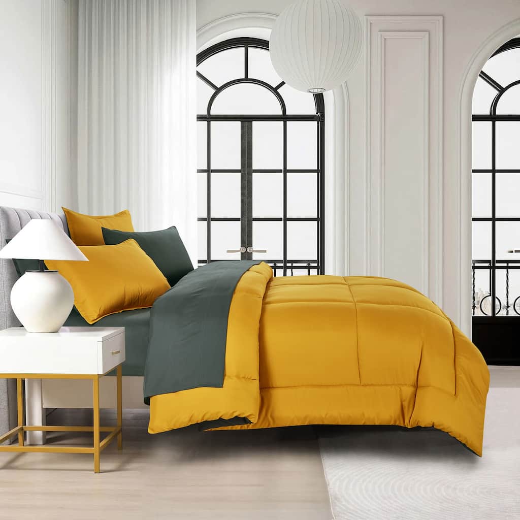 7 pieces bed in a bag comforter set