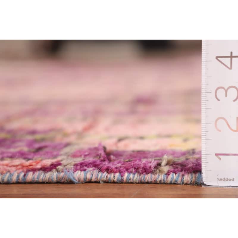Plush Moroccan Style Rug Hand-Knotted Wool Carpet - 7'8" x 10'11"