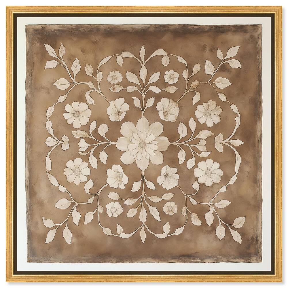 Floral Mandala Canvas by Art Remedy