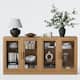 Large Sideboard Buffet Cabinet with 4 Glass Doors 2 Adjustable Shelves for Kitchen Living/Dinning Room Bedroom Entryway