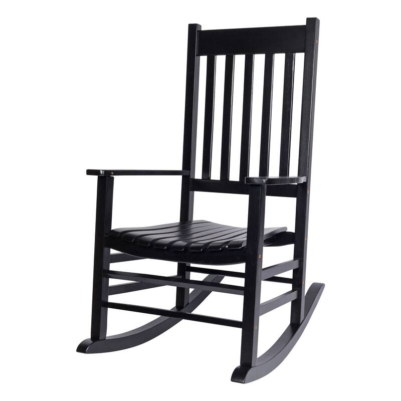Arcardia Porch Solid Acacia Wood Rocking Chair - Black