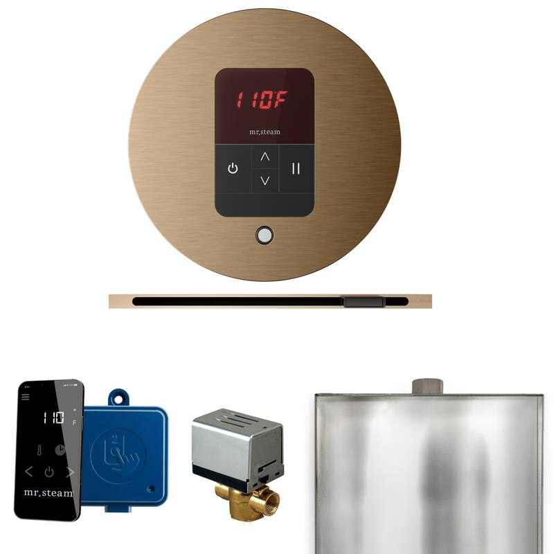 Mr Steam BBRL Basic Butler Linear Package Steam Shower Control Package - Brushed Bronze