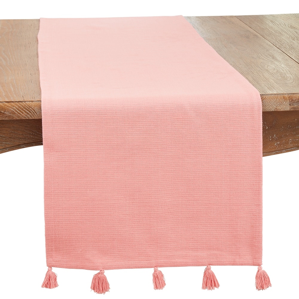 Timeless Simplicity Tassel Table Runner