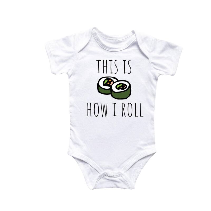 Sushi Sashimi - Baby Boy Girl Clothes Infant Bodysuit Funny Cute Newborn 2 - Natural - Newborn