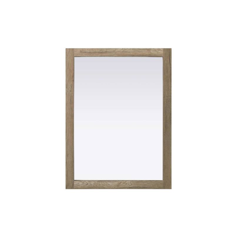 Solene Wooden Rectangle Mirror (24-30 x 36 in.) - Natural Oak - 27" x 36"