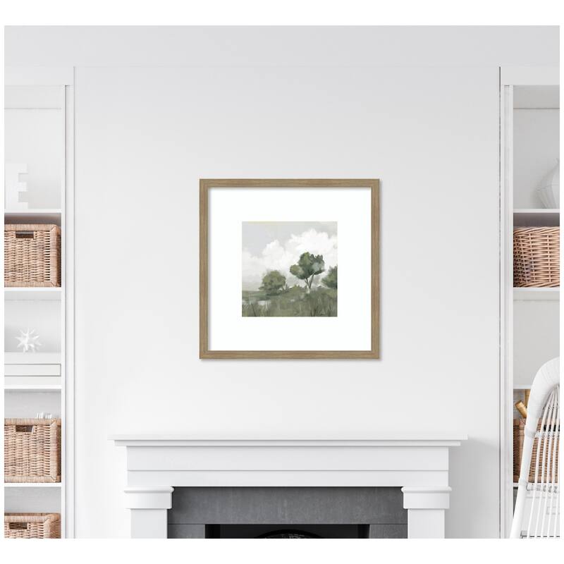 Kate and Laurel Shades of Olive No. 2 by Mary Sparrow Framed Wall Art Print
