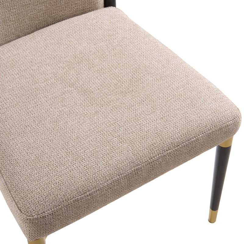 Christopher Knight Home - Modern Upholstered Metal Base Dining Chair with Solid Back (Set of 2)