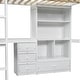 preview thumbnail 3 of 4, Full Size Loft Wood Bed with Desk and Storage Shelves