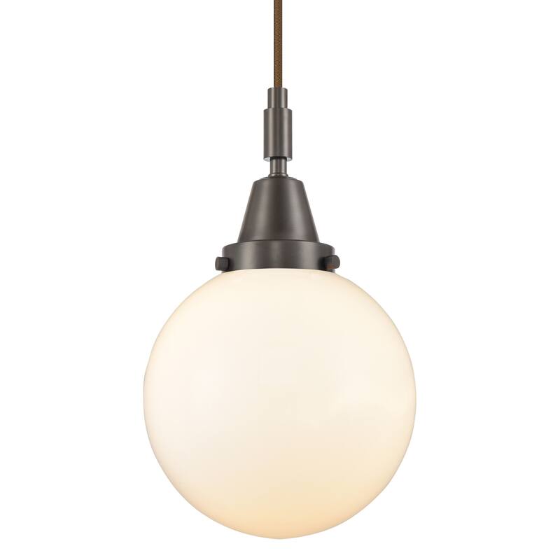 Innovations Lighting 447-1P-G201-8 Beacon 8" Wide Mini Pendant with - Oil Rubbed Bronze