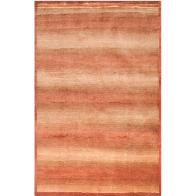 SAFAVIEH Couture Hand-knotted Tibetan Kasey Modern Wool Rug - 8' x 10' - Copper - Rectangle