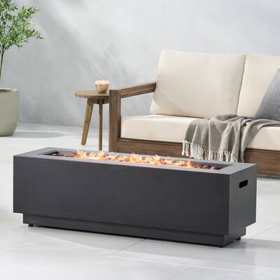 Wellington Outdoor 50,000 BTU Rectangular Fire Pit (No Tank Holder) by Christopher Knight Home