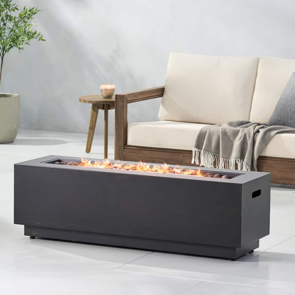 Wellington Outdoor 50,000 BTU Rectangular Fire Pit (No Tank Holder) by Christopher Knight Home