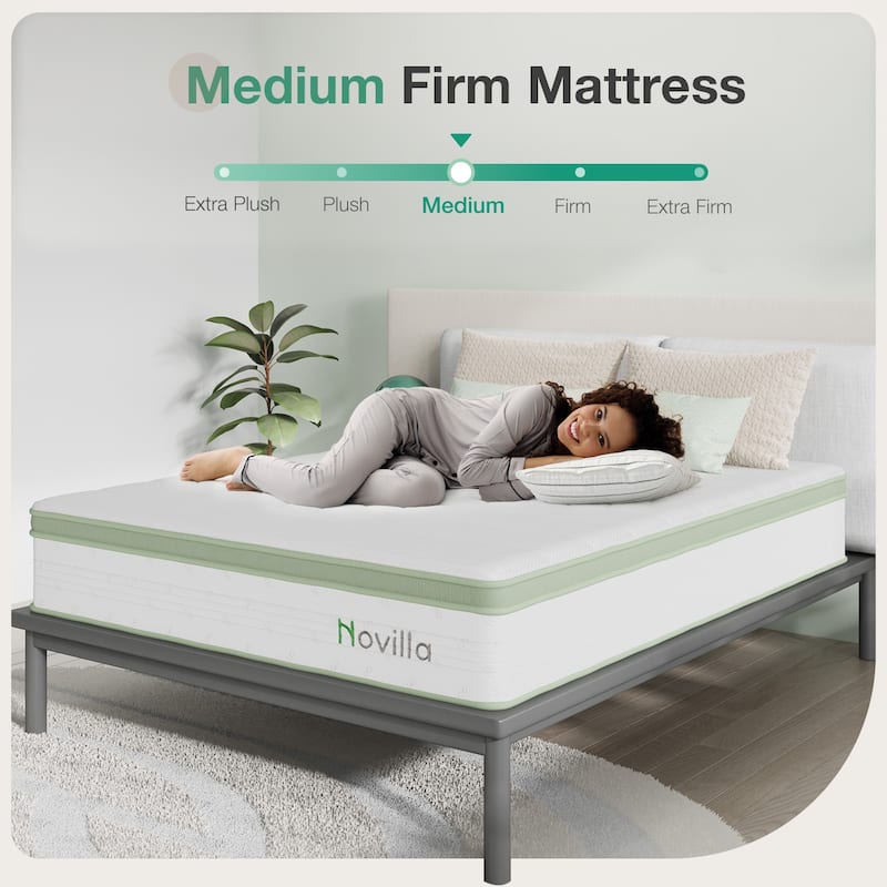 Novilla 10-inch Firm Hybrid Innerspring Foam Mattress