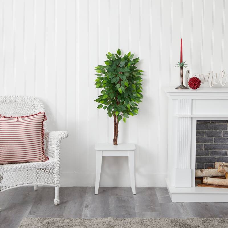3' Artificial Double Trunk Ficus Tree without Pot