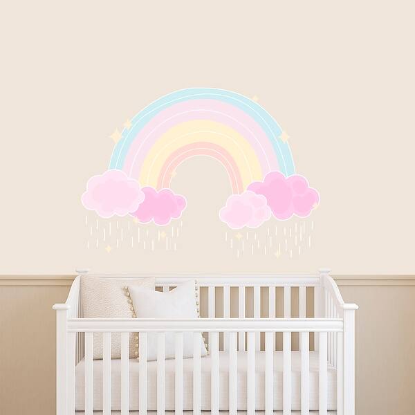 Rainbow Wall Decal Girl Bedroom Pastel Rainbow Bed Bath & Beyond