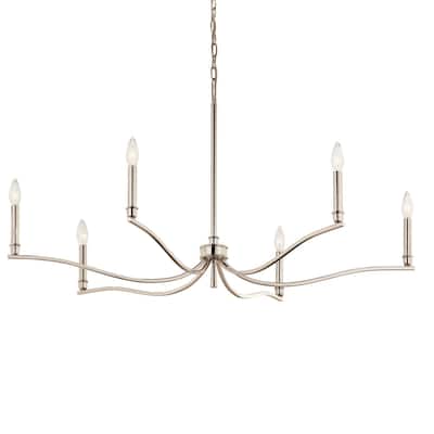 Kichler 52696 Malene 6 Light 42" Wide Taper Candle Style Chandelier