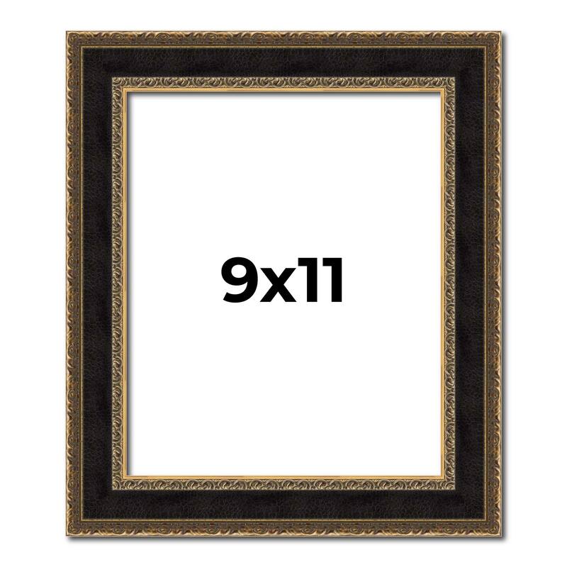 9x11 Frame Gold Antique Vintage Sold Wood Picture Frame | 1.75 Inch