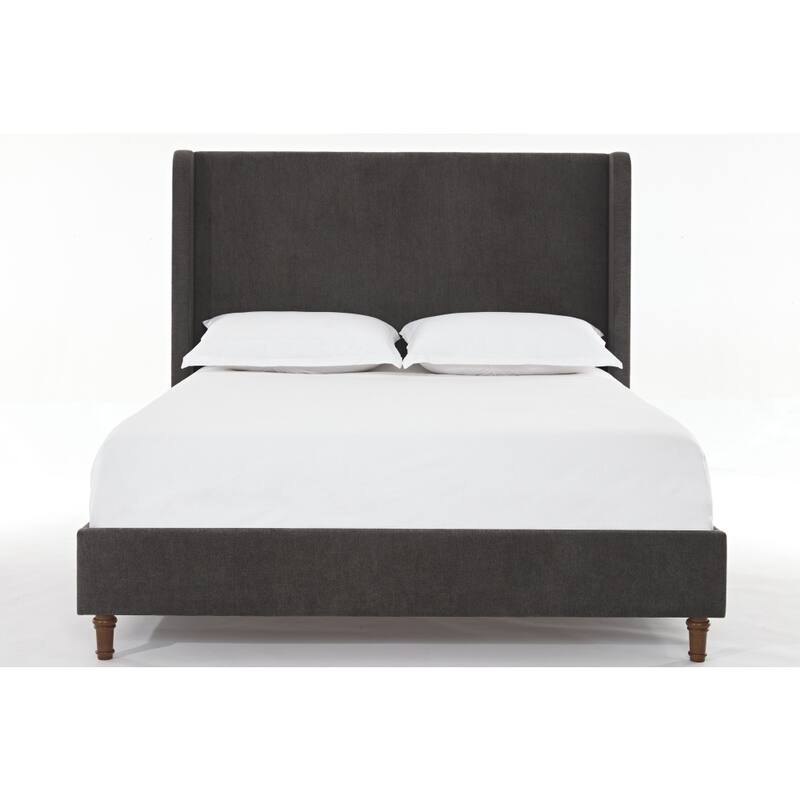 54" High Tall Headboard Velvet Upholstered Bed