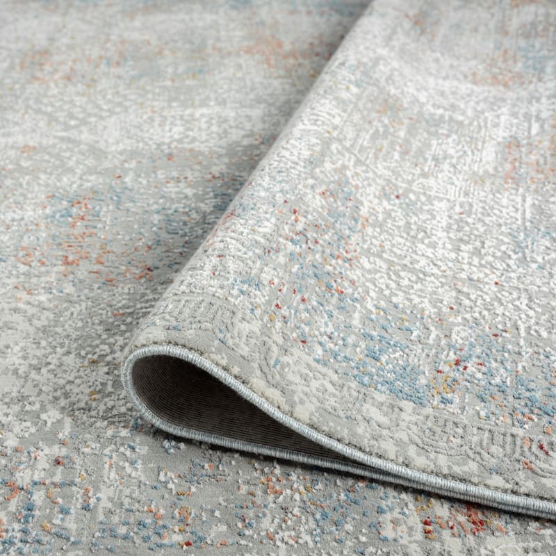 Dalton Sterling/Pewter Abstract Area Rug