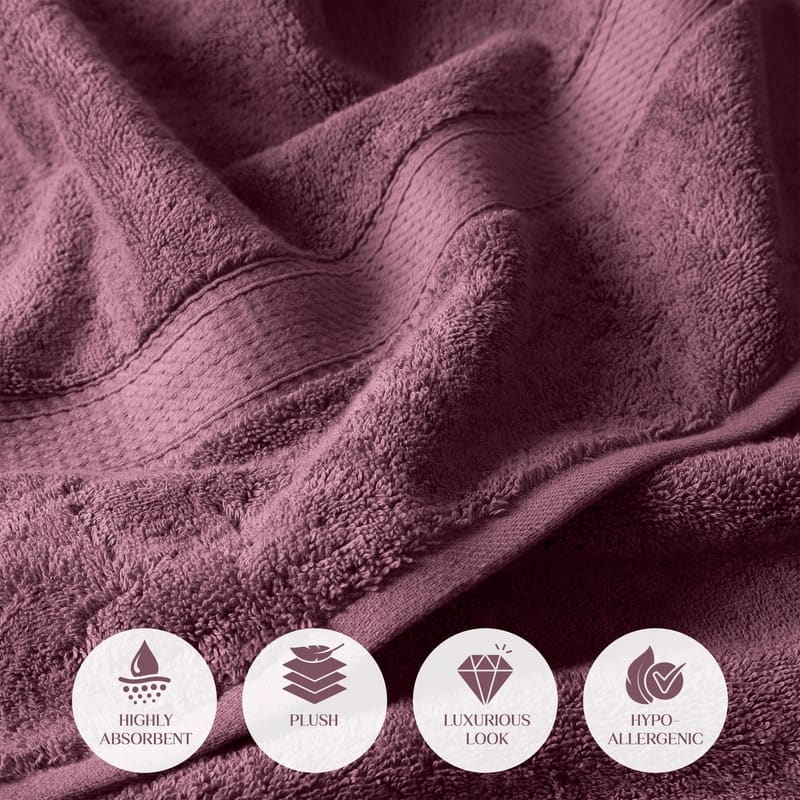 Superior Luxury Egyptian Cotton Bath Towel Set of 2 Ultra Plush, Heavyweight, Absorbent Spa & Hotel Quality Bath Towels Set