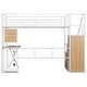 preview thumbnail 16 of 28, Metal Loft Bed with Built-in Work Station Wardrobe Staircase