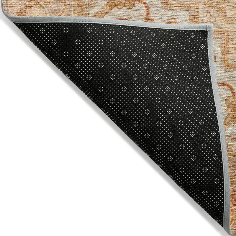 Machine Washable Indoor/Outdoor Traditional Vintage Chantille Rug